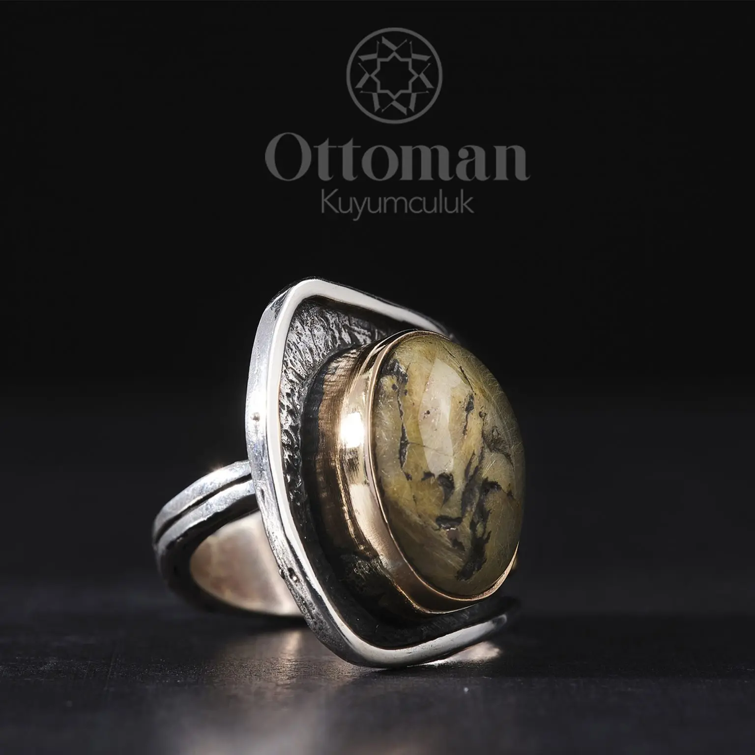 Women's Rutile Quartz Stone 925 Sterling Silver Ring, Gift for Daughter, Mother, Wife, Lover, Adjustable Size Jewelry