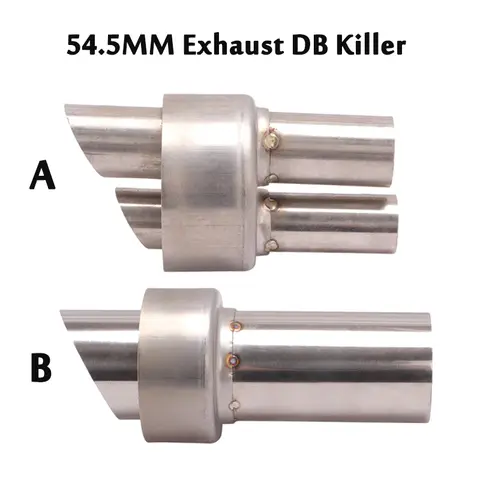 범용 배기 머플러 파이프 DB 킬러, 탈착식 소음기, 소음 감소, 오토바이 개조, 54.5mm