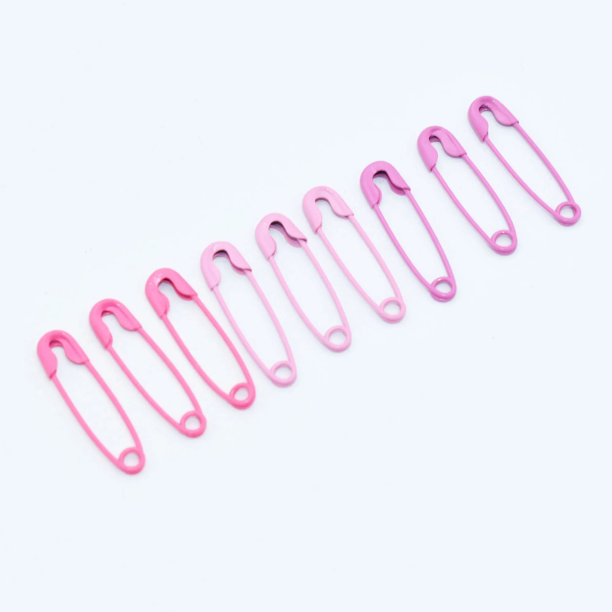 Small Safety Pins Pink Brooch Decorative Charms for Clothes Shawls Metal Clips Stitch Markers With Storage Box Sewing Making