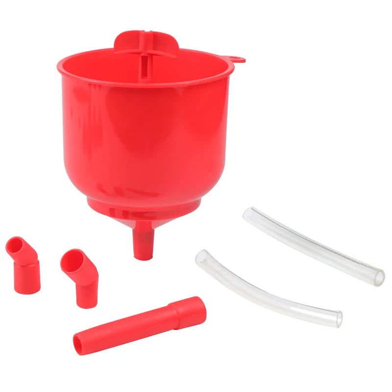 VT18147 Radiator Coolant Filling Funnel Kit- Spill Proof Coolant Filling Plastic Funnel Kit with Adapter