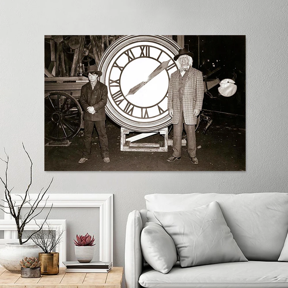 

Canvas Painting Classic Movie Back to the Future Poster Print Retro Film Photo Vintage Wall Art Pictures Living Room Home Decor