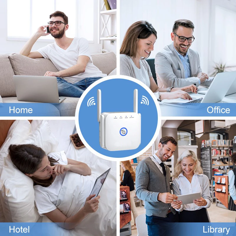 Ripetitore Wifi Dual Band 2.4G/5G 1200mbps amplificatore di segnale Wifi Extender di rete copertura a lungo raggio Booster Router WI-FI