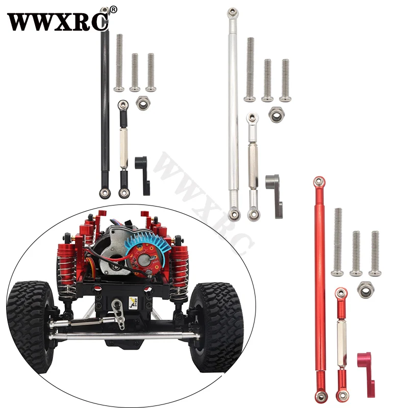 Metalowe drążek sterowniczy kierownicy serwo pręt łączący dla 1/12 MN128 MN86S MN86 MN86KS MN86K MN G500 części zamienne RC akcesoria samochodowe