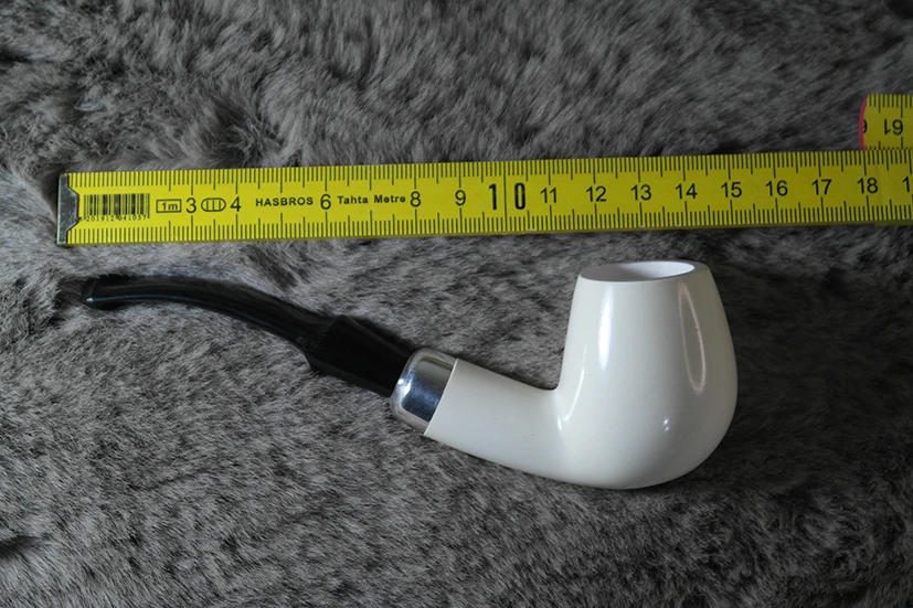 

Handmade Block Meerschaum Silvery Pipe