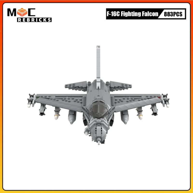 WW2 Blocks Military F-16C Fighting Falcon MOC Building Block Army Fighter Loadable Figures Soldiers Bricks Toys for Children