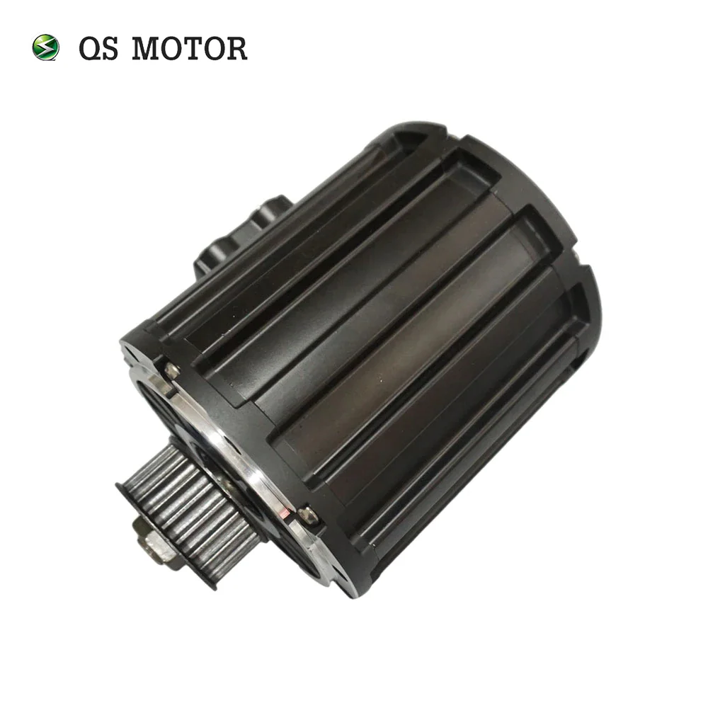 QSMOTOR 120 2kW 72V60KPH PMSM Mid Drive Motor Sprocket and Belt Type