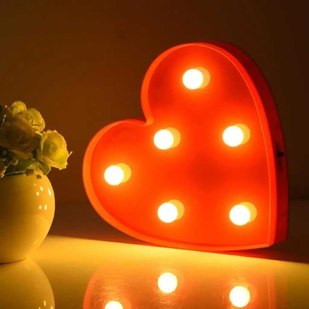 Decorative Heart-Shaped Night Light