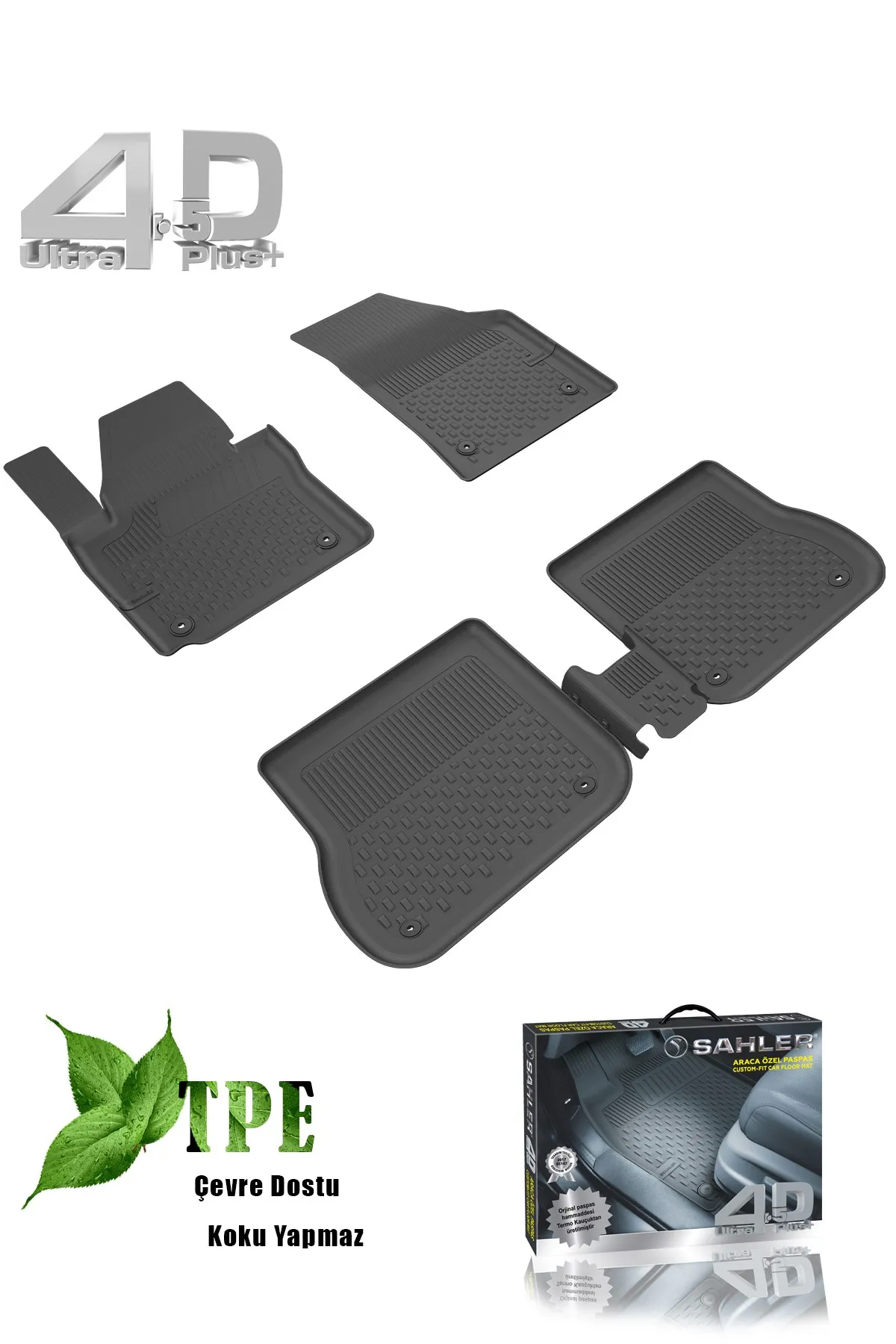 Mats 4.5D Molded Black Sahler Volkswagen Caddy 2017-2020 'ye Suitable