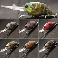 wLure Fishing Lures 11g 8.5cm Deep Water Wobbler Real Skin Painting Tight Floating Crankbait Cutting Blade Treble Hooks HC733