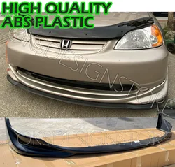 For JDM HONDA Civic VTEC2 2001 2002 2003 Front Bumper Lip S2000 STYLE PLASTIC Splitter Diffuser Lip Body Kit Spoiler