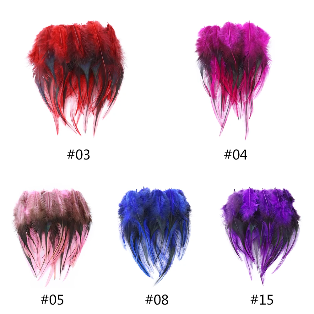 Wholesale High Quality 20pc/50pc Dyed  Rooster Tail Feathers  4-6inch  For DIY Clothing Dresses Home Decoration Plume Crafts