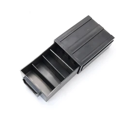 Q-DB2 165X120X60mm Small Element Antistatic Black Bins Conductive SMD IC ESD Storage Drawers Plastic Organizer Boxes