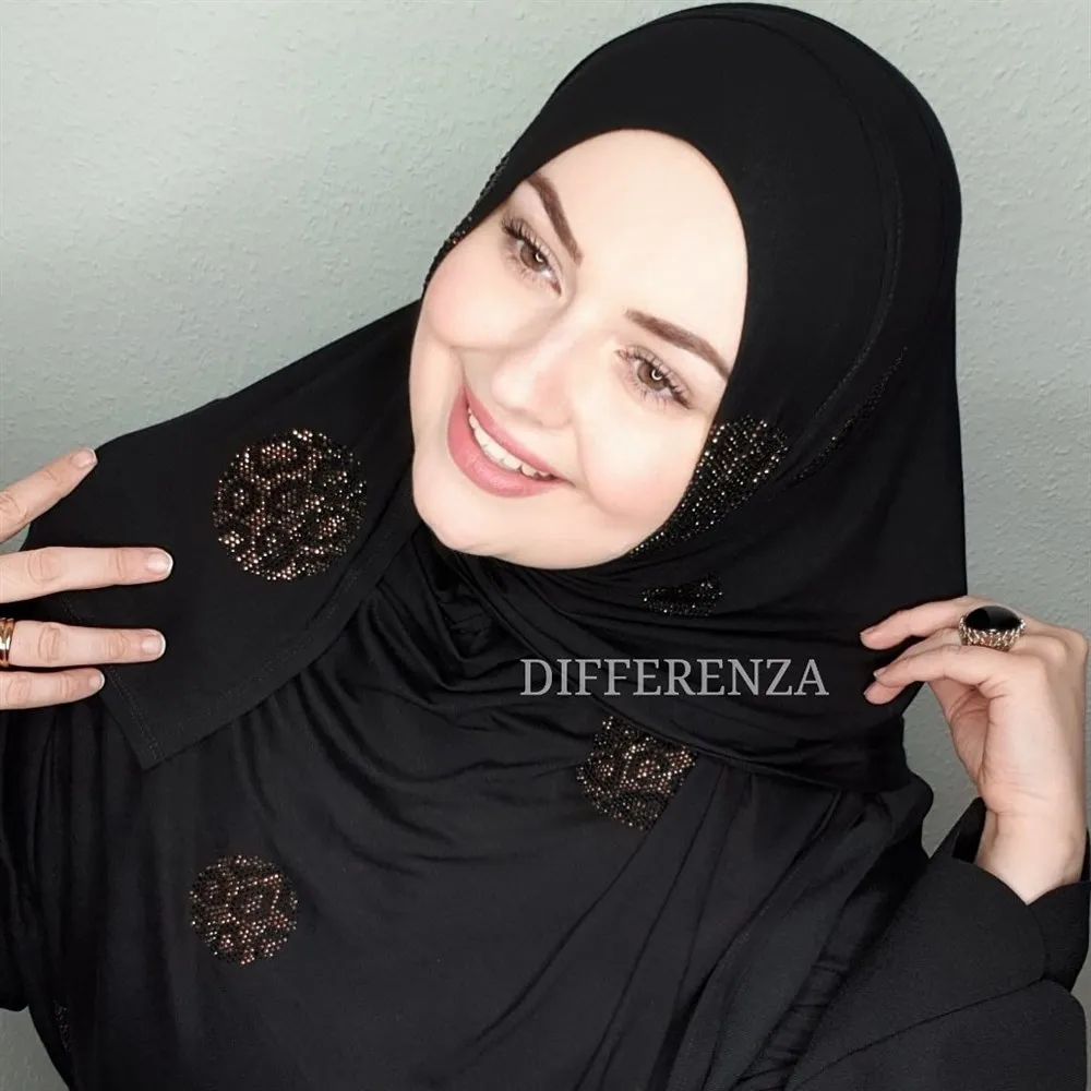 

Hijab For Muslim Women Head Turbans Scarf Chiffon Fashion Shawls Foulard Hand Embroidered Practical Turbante Mujer Arabic Turkey