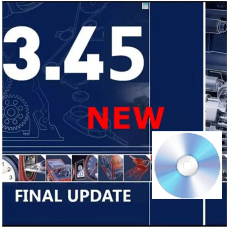 2024 vendita calda Autodata 3.45 versione Software di riparazione automatica Auto-data V3.45 aggiornamento Software per Auto a 2014 anni invio da CD