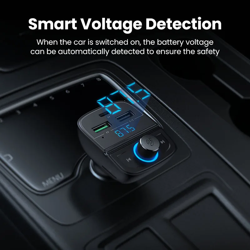 UGREEN Phát FM Bluetooth Sạc Trên Ô Tô Cho iPhone 14 13 12 QC3.0 Không Dây Bluetooth 5.0 Đài Phát Thanh Adapter Dual USB Nhanh sạc