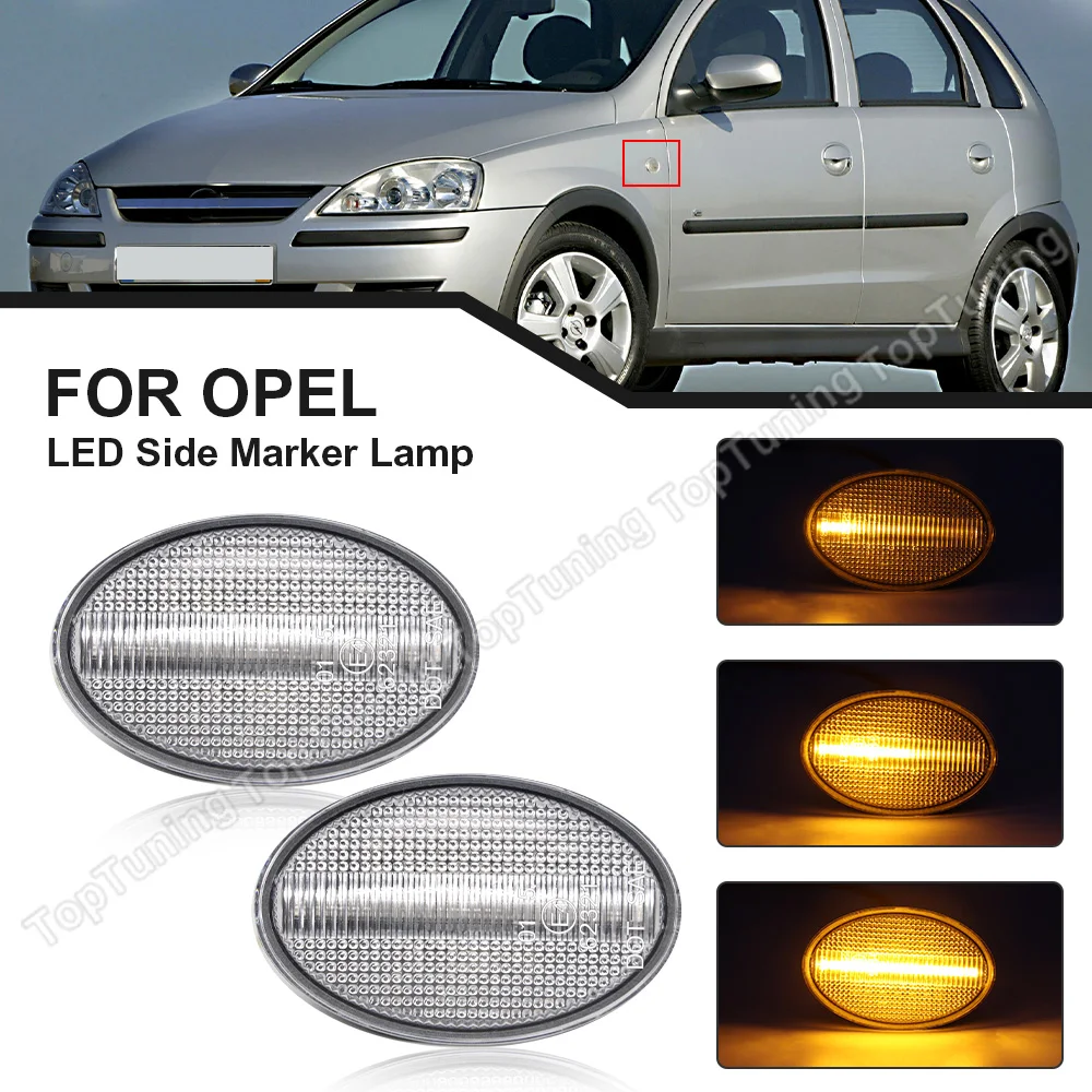 

2PCS Dynamic LED Side Marker Lights For Opel Astra F Corsa B Sintra Tigra Combo C Corsa C Meriva A Repeater Turn Signal Lamp