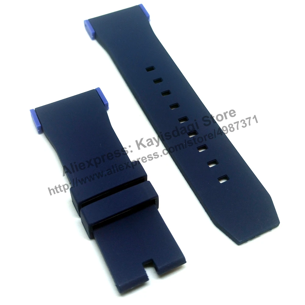 28mm Navy Blue Rubber Watch Band / Strap Compatible for Puma Ultrasize PU103981006 , PU103461021 , PU103911009 , PU103461005