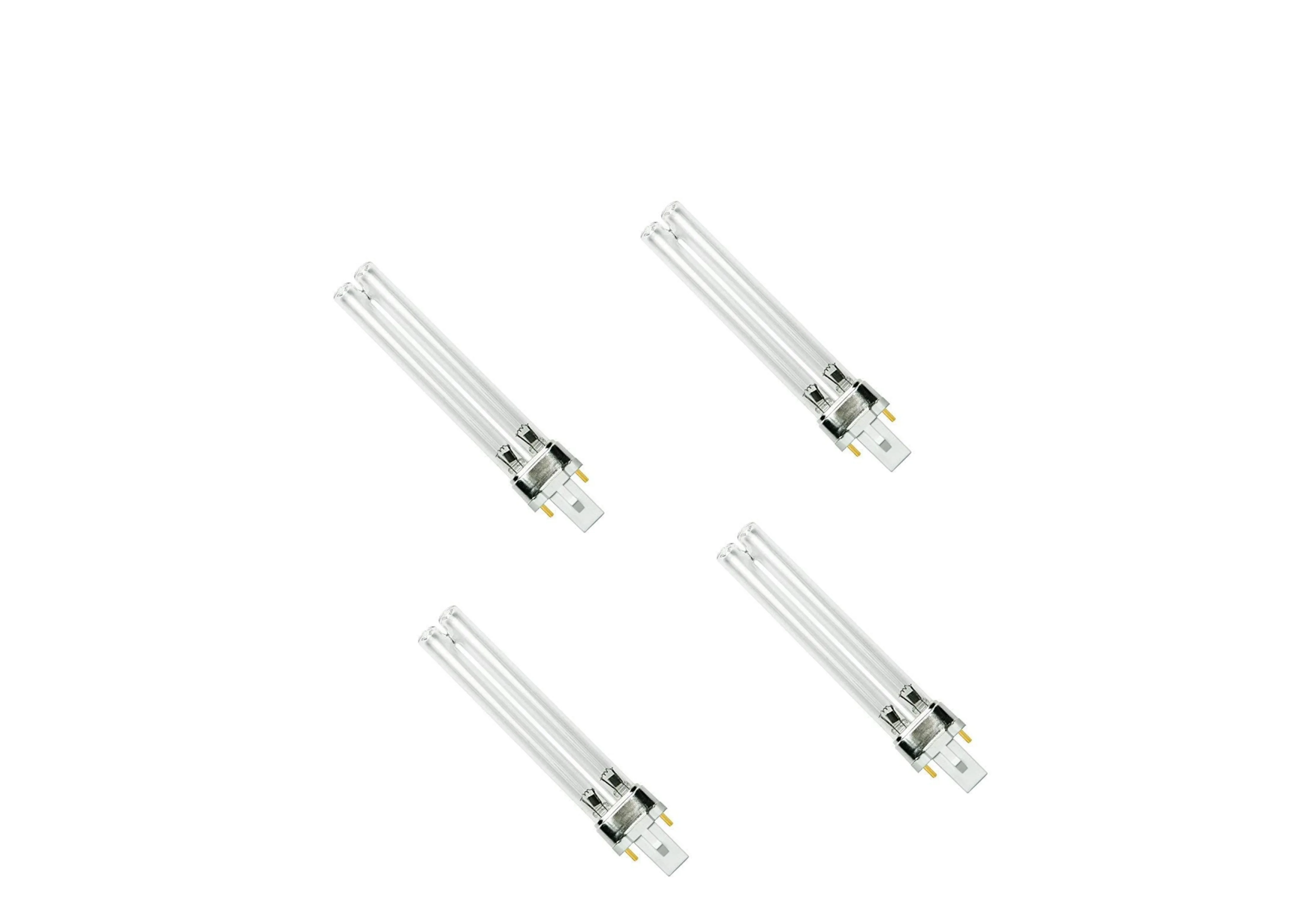 4 pcs 9w UV Lamp Bulb, Spare Bulb for Sunsun Hw-303b 304b 404b Jup-01 Filter Cf400, Cf500, G23 2 Pin