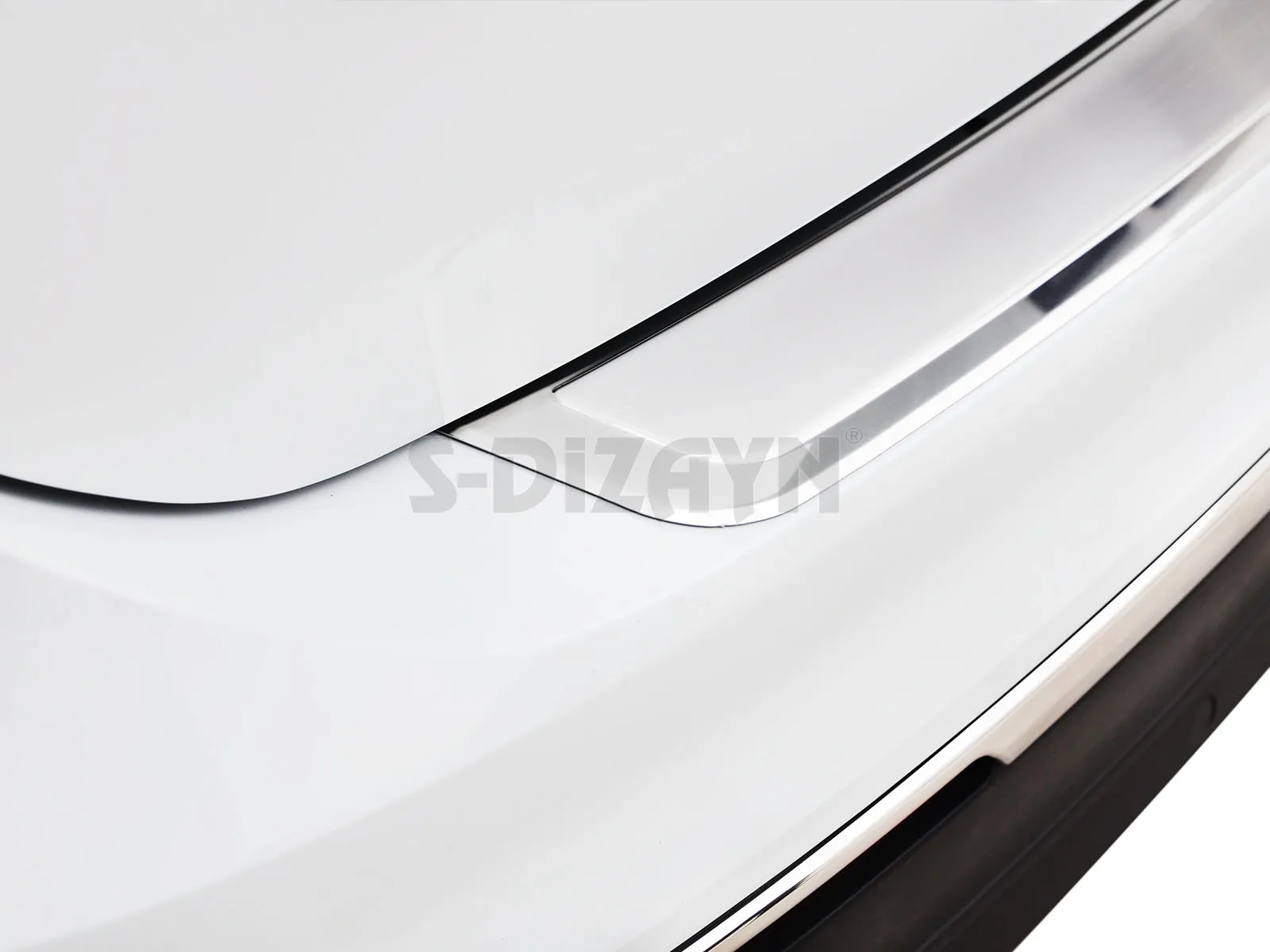 S Dizayn For Volkswagen Tiguan 2 Chrome Rear Bumper Sill Cover Stainless Steel 1 Pcs Interior Car Accessories Parts Auto Product