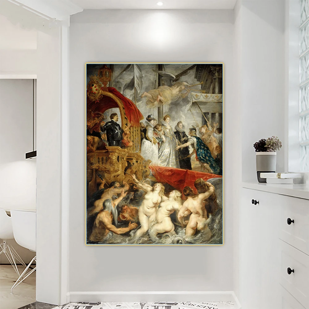 Citon Peter Paul Rubens《The Disembarkation at Marseilles》Canvas Art Oil Painting Decorative Picture Wall Decor Home Decoration