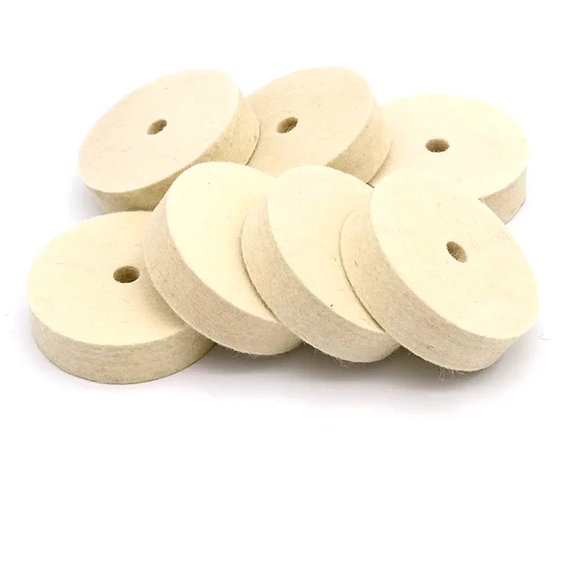 Citop 10Pcs/set 4inch Grinding Polishing Buffing Round Wheel Pad Pure Wool For Rotary Tools Polish Tool Accessories