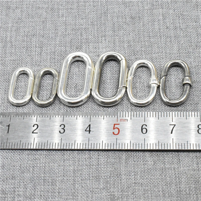 925 Sterling Silver Oval Clasp Lobster Clasp Connector for Bracelet Necklace