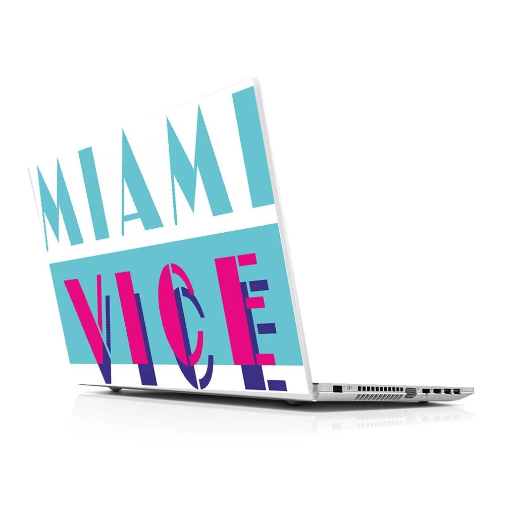 Sticker Master Miami Vice Universal Sticker Laptop Vinyl Sticker Skin Cover For 10 12 13 14 15.4 15.6 16 17 19 "Inc Notebook