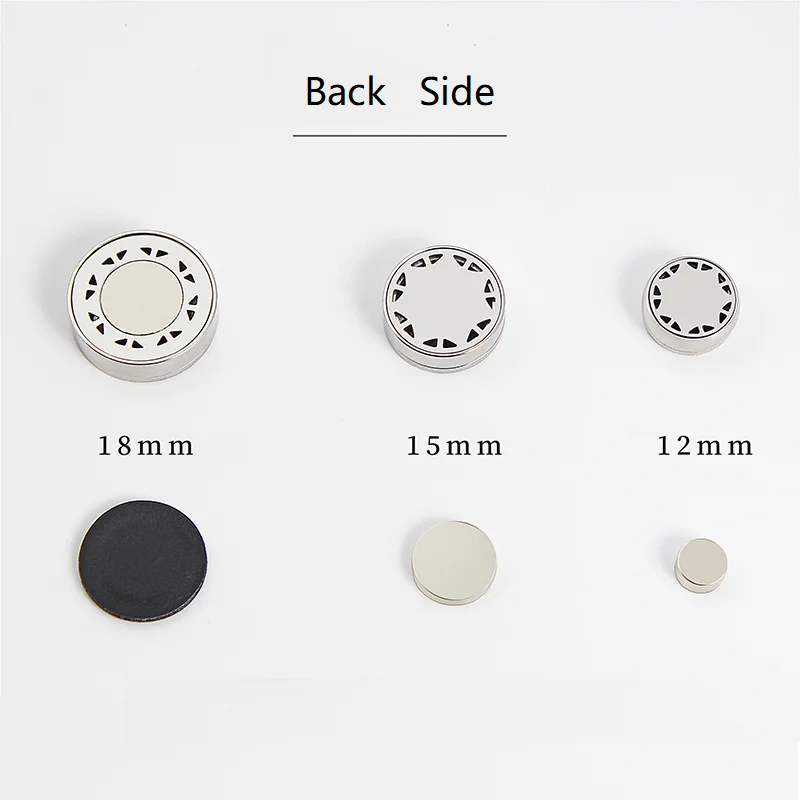 12mm/15mm/18mm Stainless Steel Magnetic Aromatherapy Buckle Essential Oil Diffuser Lockets for Facial Masking Clip