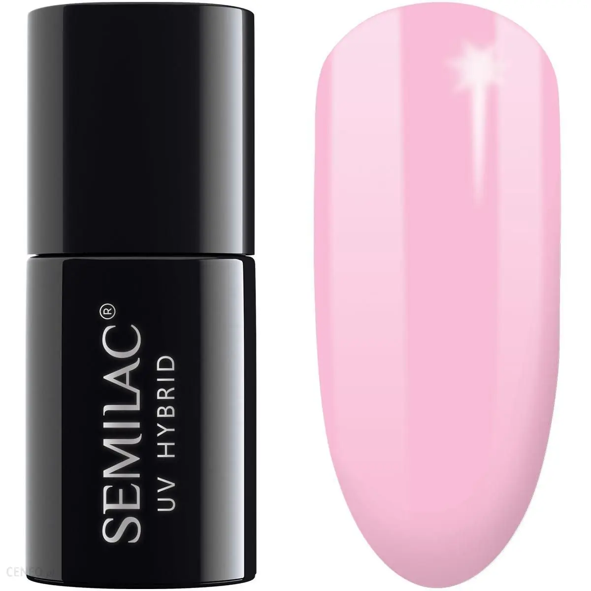 Semilac Sweet Pink 003 semi-permanent cover, UV hybrid nail polish texture Gel