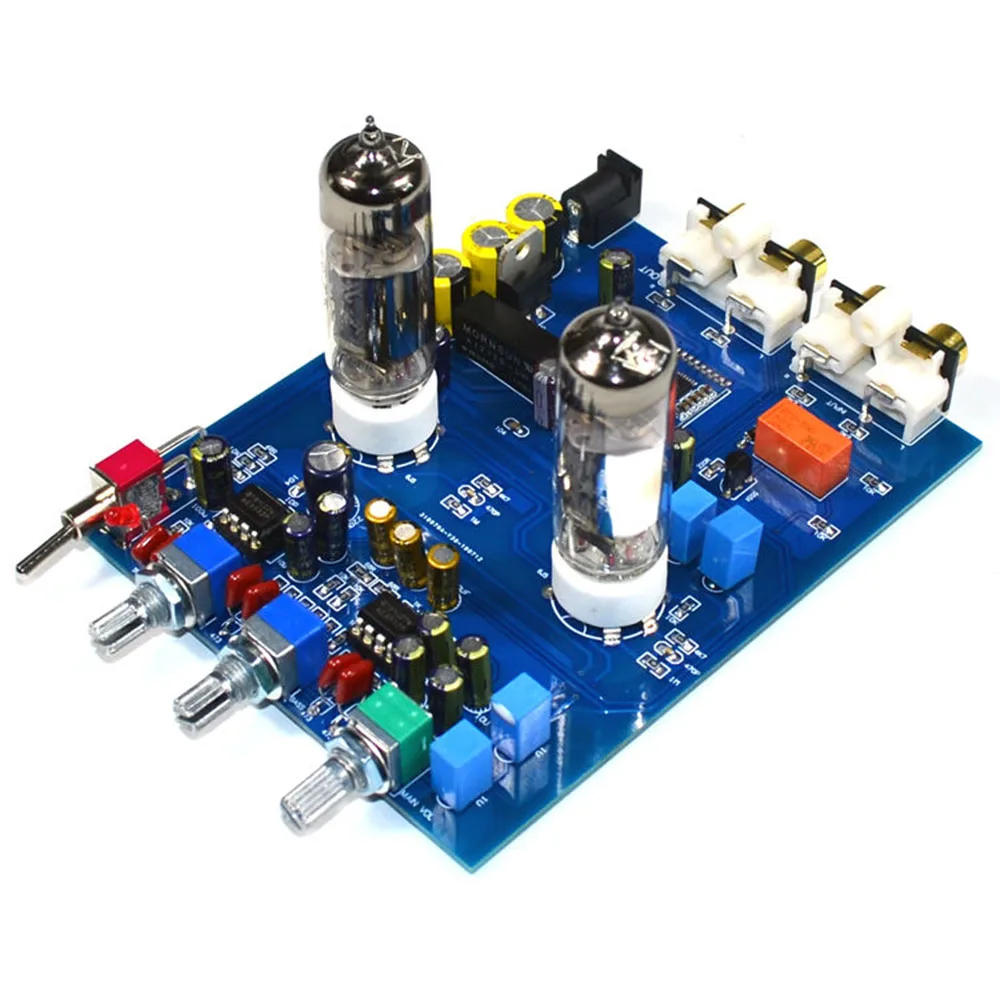 Taidacent HIFI Bile Preamplifier 6J5 Tube Bile Preamp 470UF DC12V Fever QCC3008 APTX 5.0 BLE Tube Preamp NE5532 Tone Board