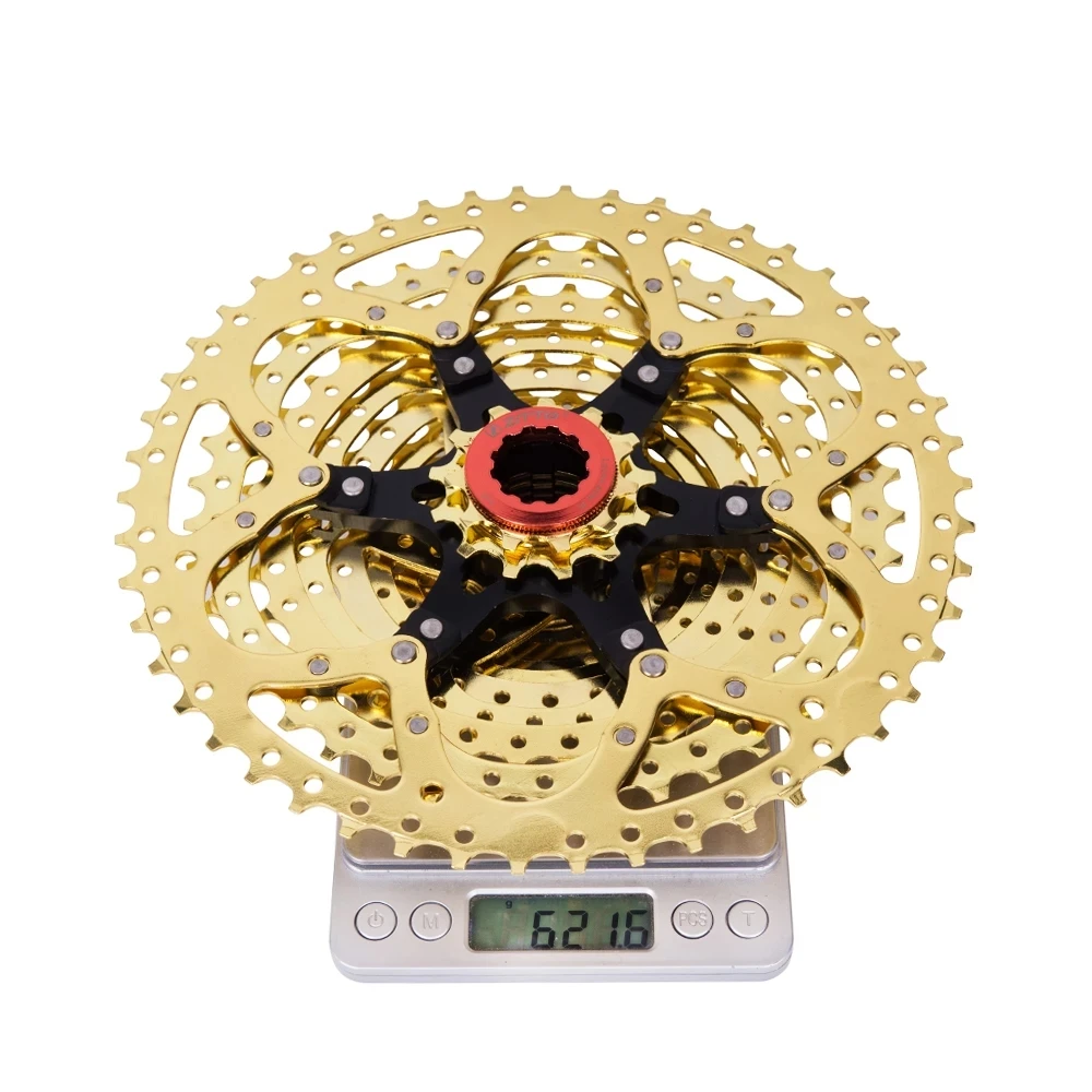 MTB Bike 11 Speed 11-50T Cassette 11S 50T Wide Ratio Ultralight Golden 11V Freewheel Mountain Bicycle Parts gx XX1 M8000 Cheap L