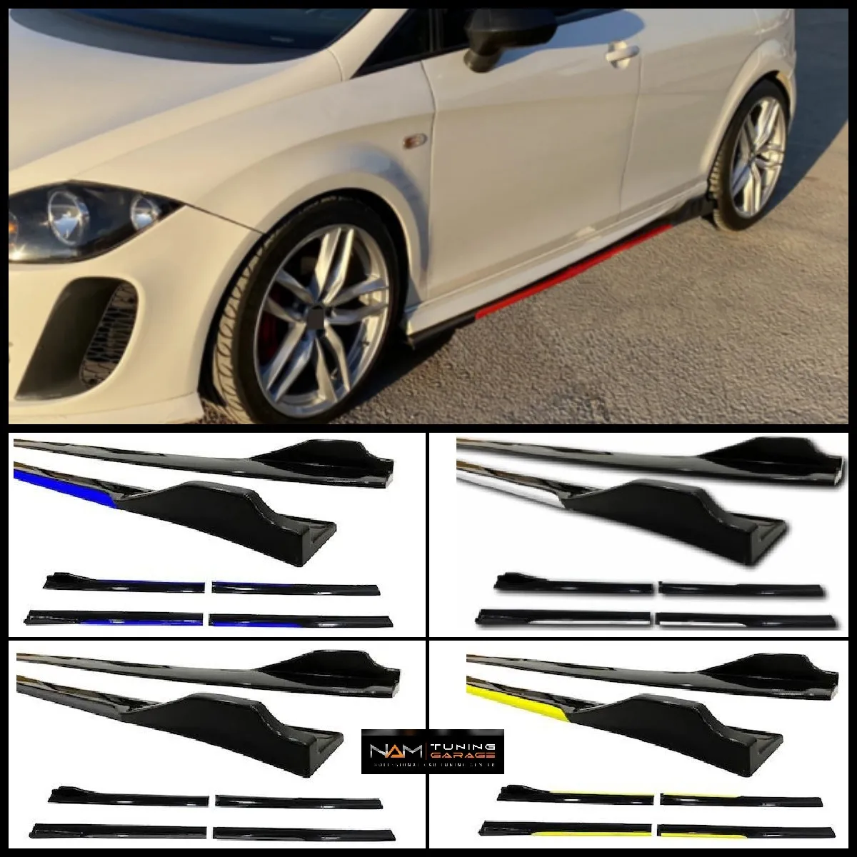 

4Pcs For Seat Leon MK2 Car Side Skirts Extension Rocker Panels Lip Splitters Spoiler Bumper Car Accessories High Quality