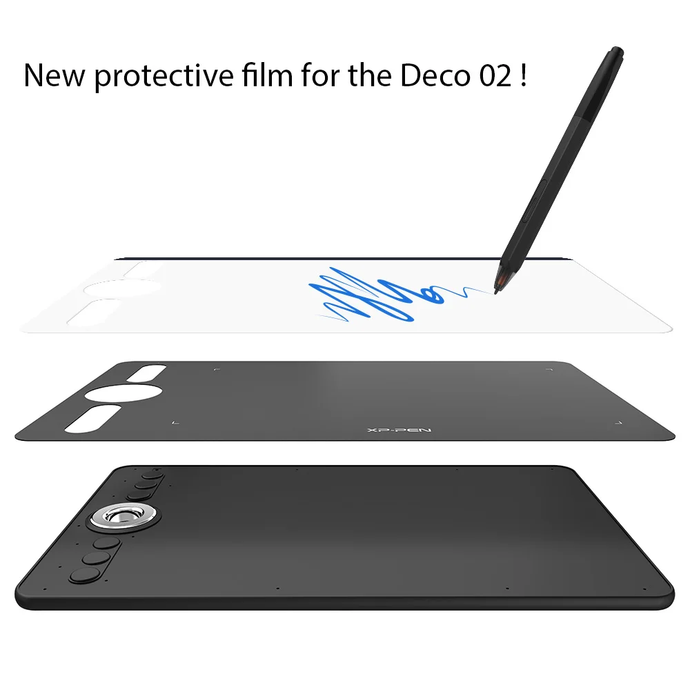 XP-Pen Protective Film for Deco 02 Graphics Tablet Drawing Tablet (2 pieces in 1 package)