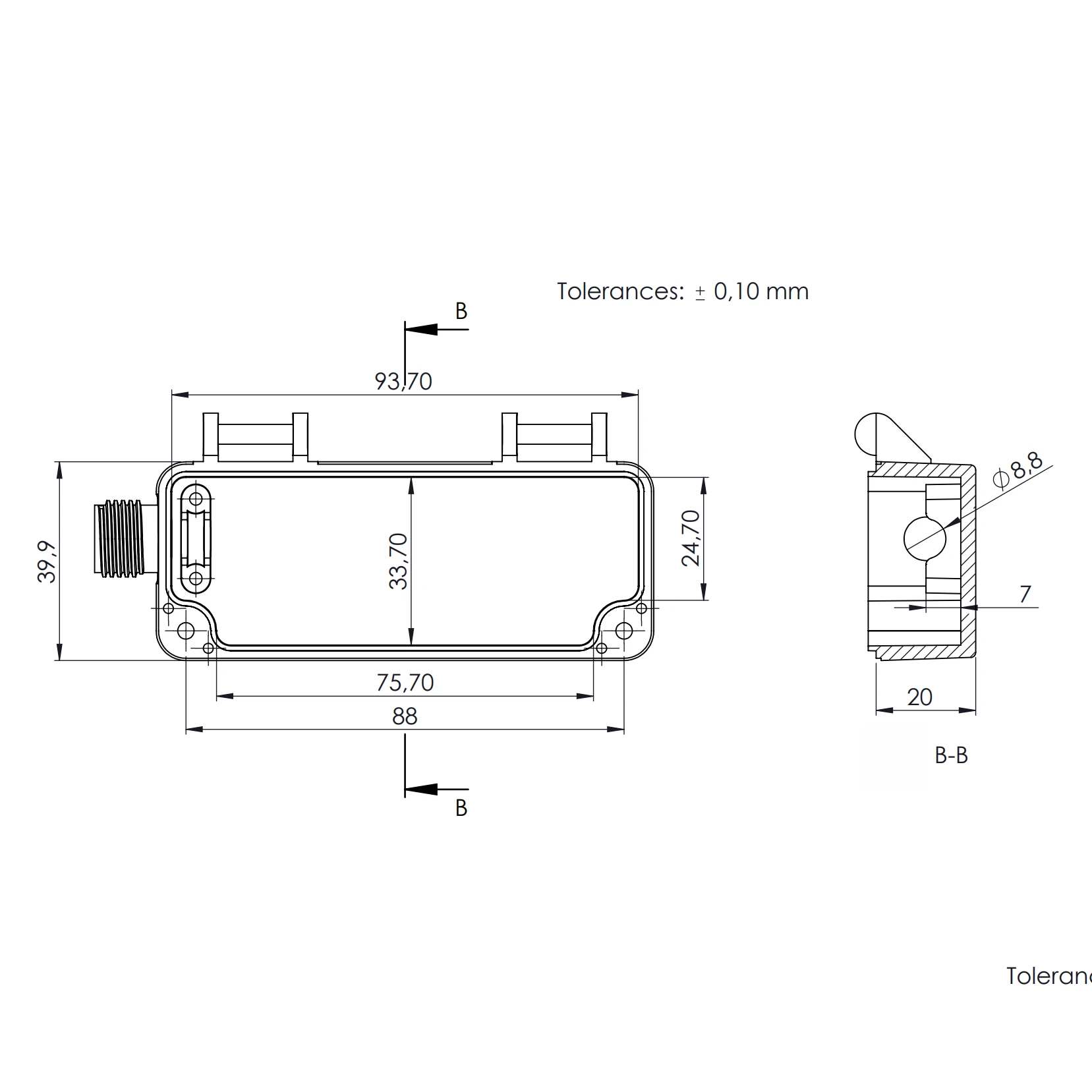 Caixa de gabinete de plástico para NodeMCU, projeto eletrônico, cabo P9, Gland Case, Iot Smart Home, ESP8266, ESP32, Ip67