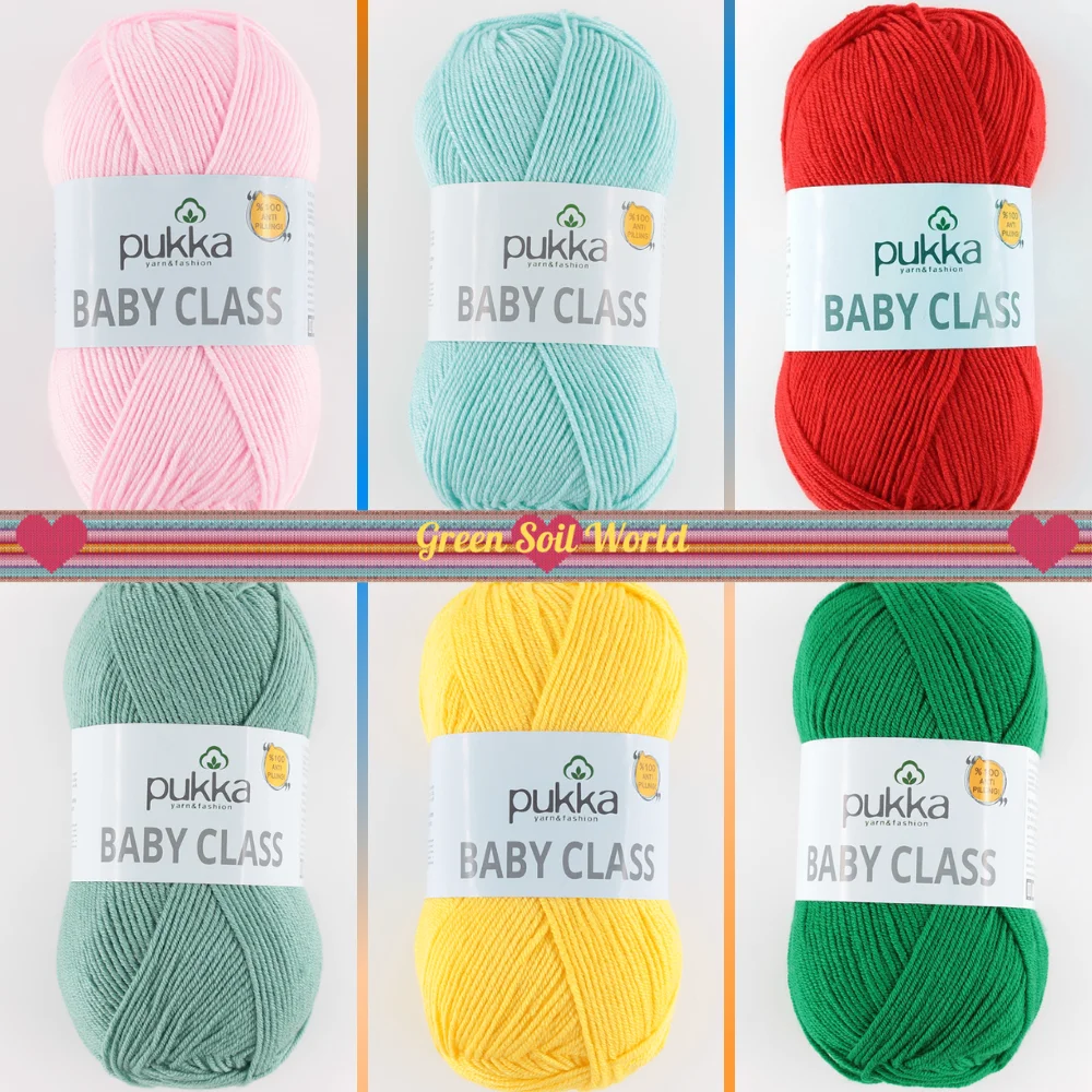 Anti-Pilling Knitted Yarn - 23 Color Options - 250 Meters (100gr) - Pukka Baby Class - Summer Knits - Blankets - Blouses - Shawls - Scarves - Cardigan  - Home Textile - Beret - Baby Knits - Amigurumi - DIY