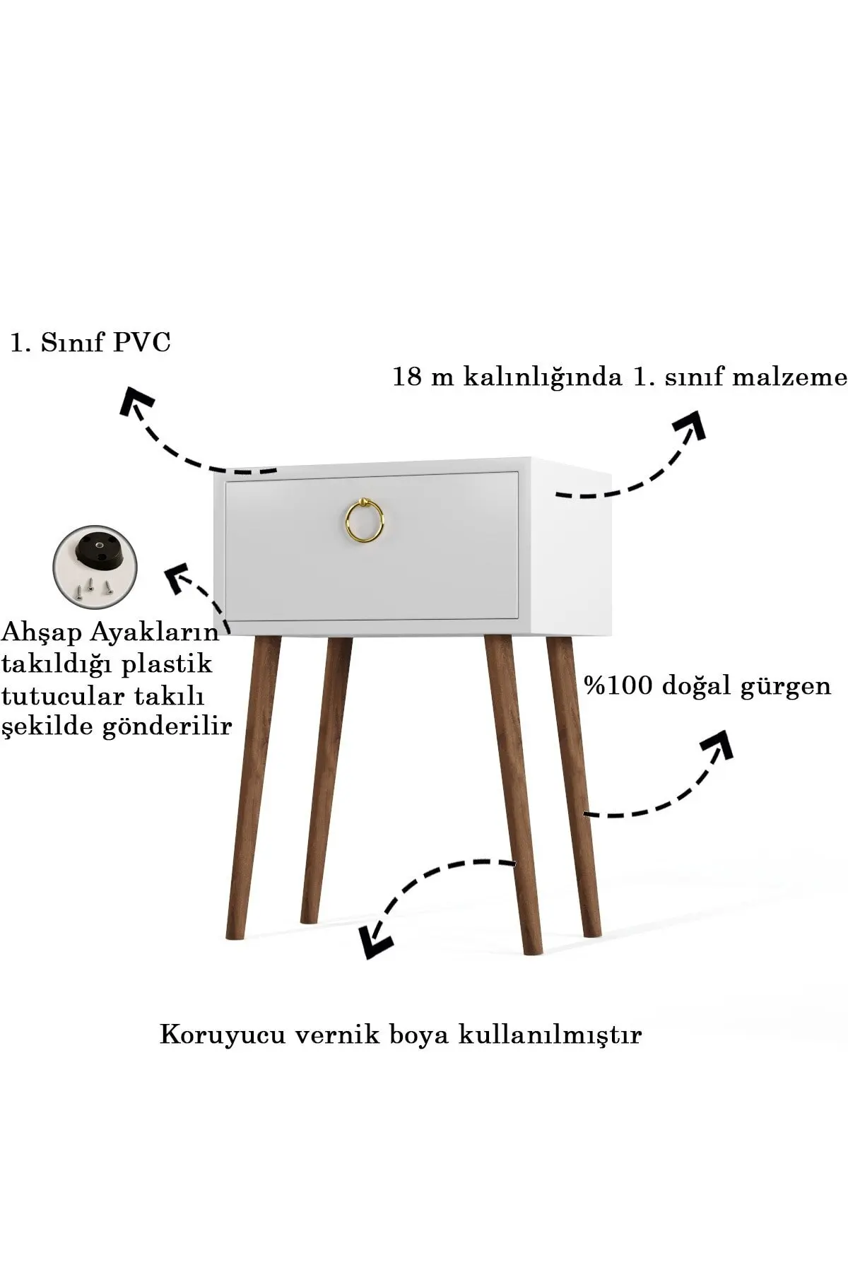 Commode Nội Thất Bằng Gỗ Đầu Giường Houseware Trang Trí Chất Lượng Tốt Và Tiện Lợi Di Động Chắc Chắn Phòng Ngủ Phòng Trẻ Em