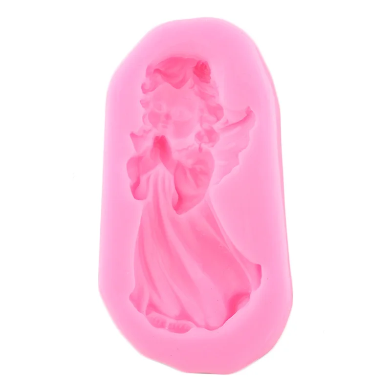 3D Angel Baby Silicone Molds DIY Baby Birthday Cupcake Topper Fondant Cake Decorating Tools Candy Clay Chocolate Gumpaste Moulds