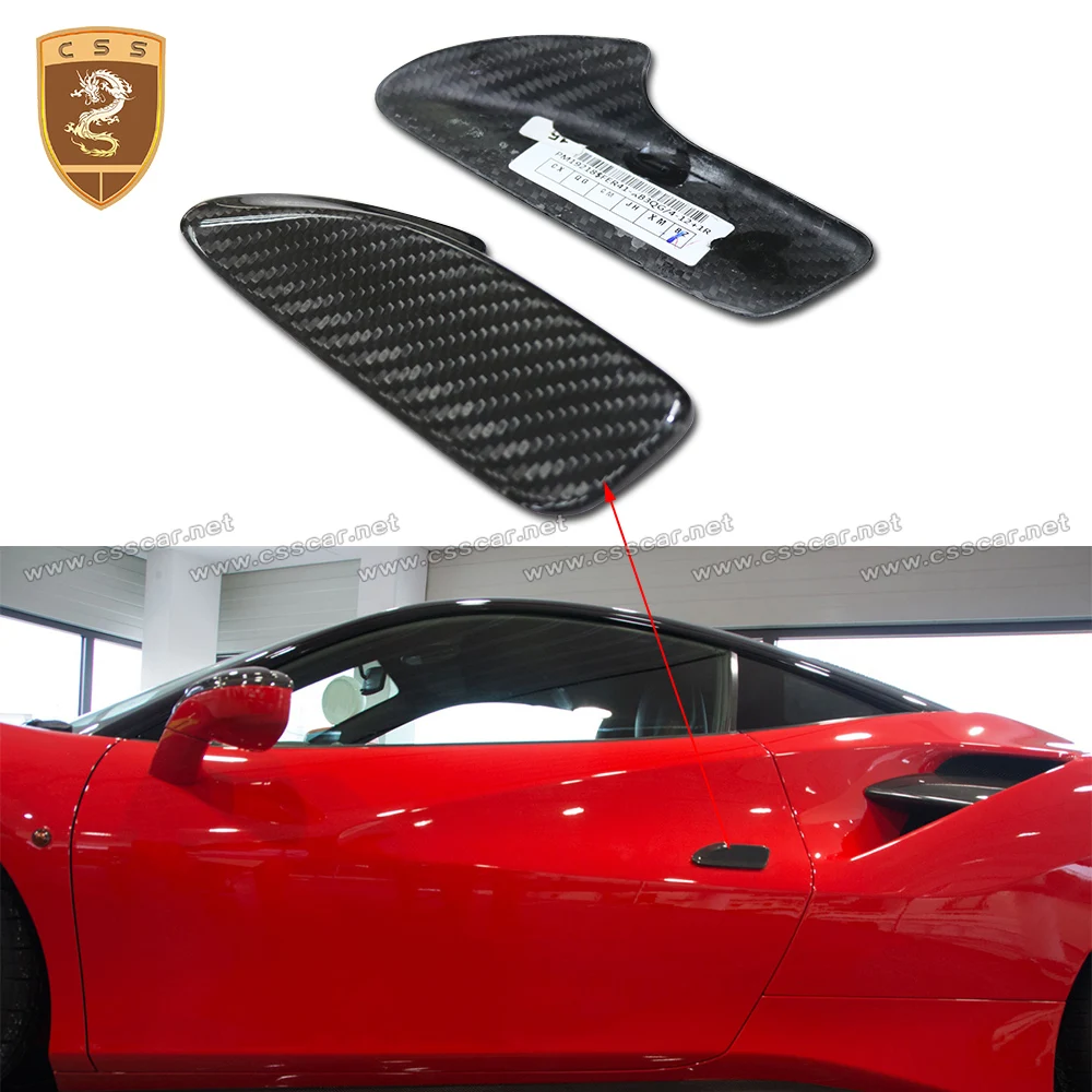 

For Ferrari 488 GTB/Spider Outer Door Sticker Handle Panel Cowling Add-On Cover Glossy/Matte Carbon Fiber Car Accessories