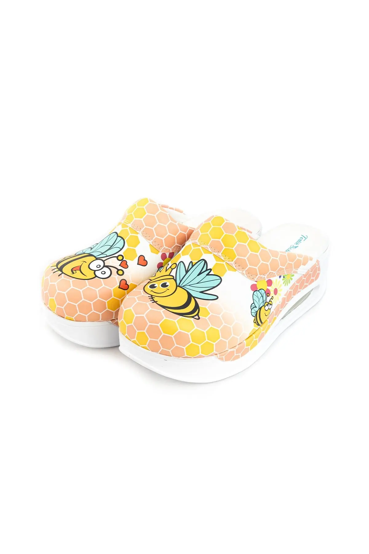 

2024 New Lady Comfortable Comfort Nurse Doctor Hospital Orthopedic Cook Work Slippers, Women Bee Patterned Air Max Sabo Slippers