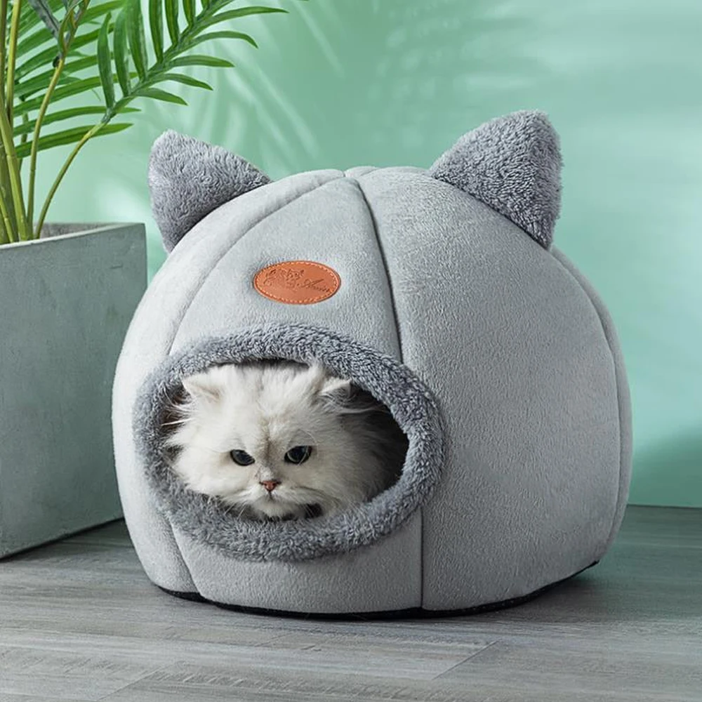 Deep Sleeping Comfortable Winter Autumn Cat Bed Basket Puppy House Products Pet Tent Comfortable Cave Cute Design Pet Cat Cave