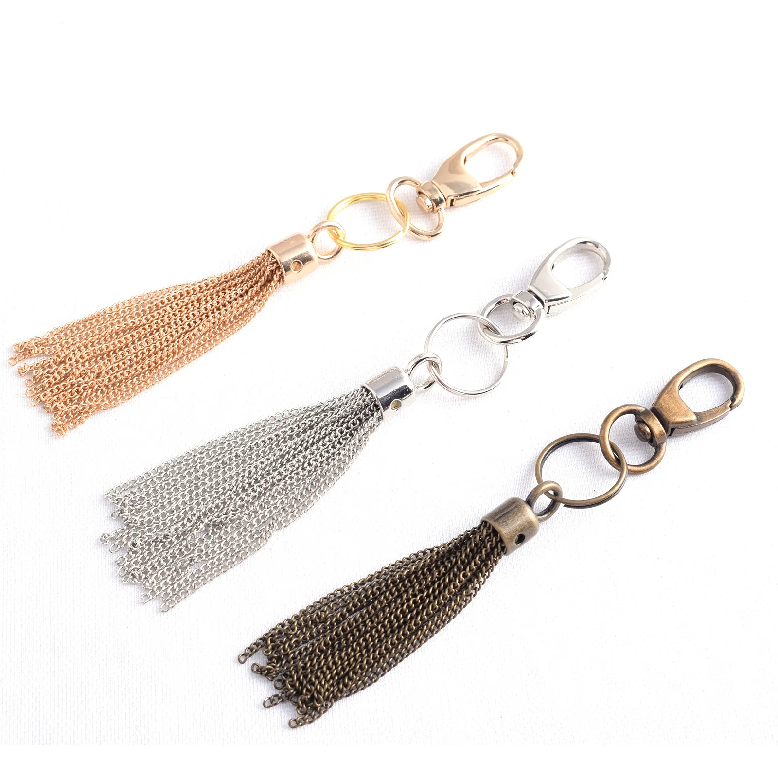 

Metal Keychain Tassel Chain Tassel Pendan Bag Strap Hanger Buckles Hook DIY Bag Ornaments Hardware Accessorie