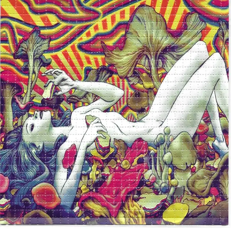 Mushroom Lady Psychedelic Acid-Free Blotter Art Collection Abstract Decoration Painting Wall Picture Home Decor Poster Printing
