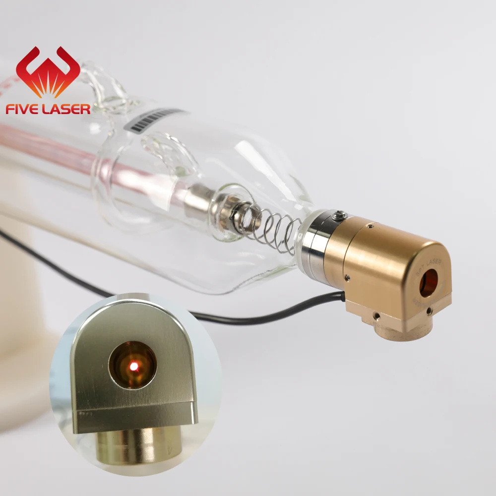 40w visable CO2 glass laser tube TR40 with red pointing for alignment and red preview made by SPT factory