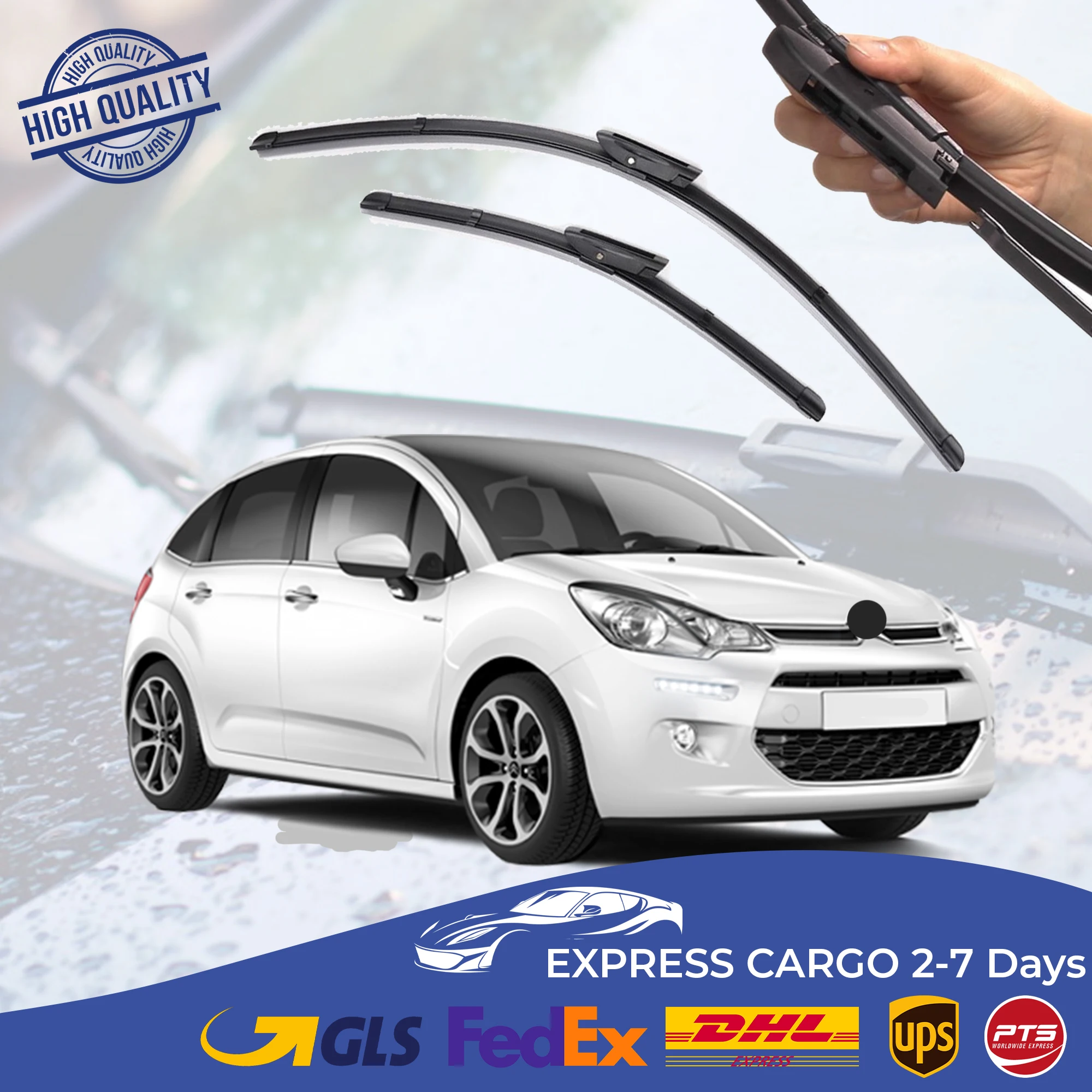 

Car Wiper Blade For Citroen C3 2010 2011 2012 2013 2014 2015 Auto Windscreen Windshield Wipers Blades Window Wash Front