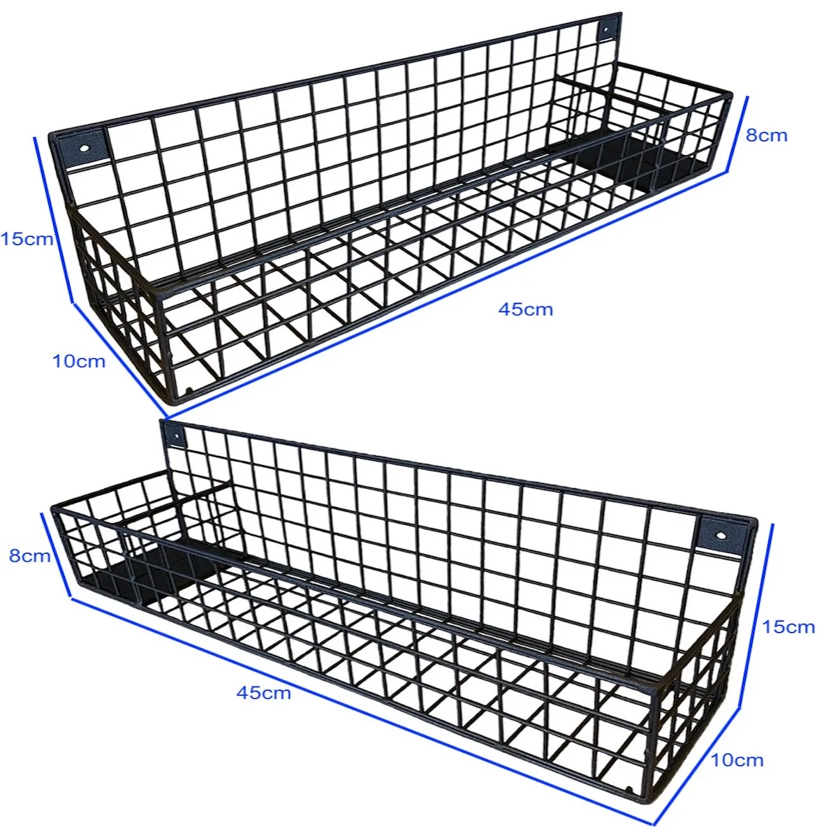 Besi Dinding Rak Kamar Mandi dan Dapur Logam Organizer 2 Buah Set WD242