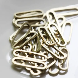 DIY Supply-40 Pieces Raw Brass Finding Cut Rectangle Ring - No Hole - Link - Connector 15x5mm (4412C-Q-43)