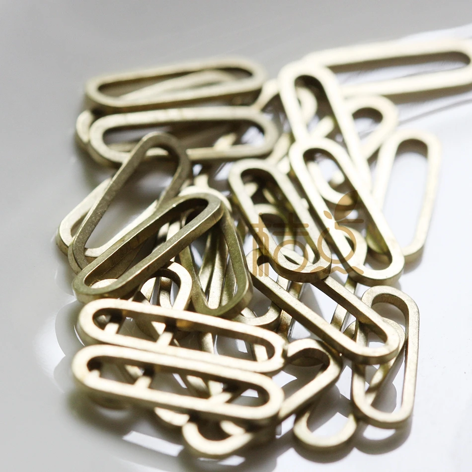 Materiały DIY - 40 sztuk surowych mosiężnych elementów ozdobnych - prostokątny pierścień bez otworu - ogniwo - łącznik 15x5mm (4412C-Q-43)