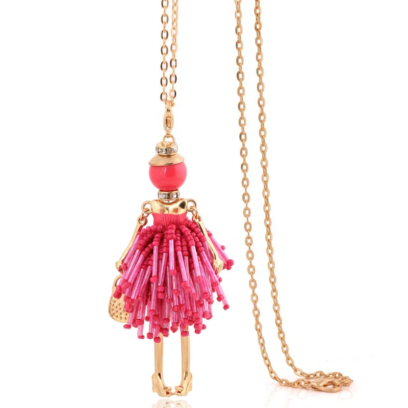 Lovely Fashion Women Tassel Necklace Trendy Pendant For Lady Charm French Female Jewelry Store Christmas Gift Wholesale