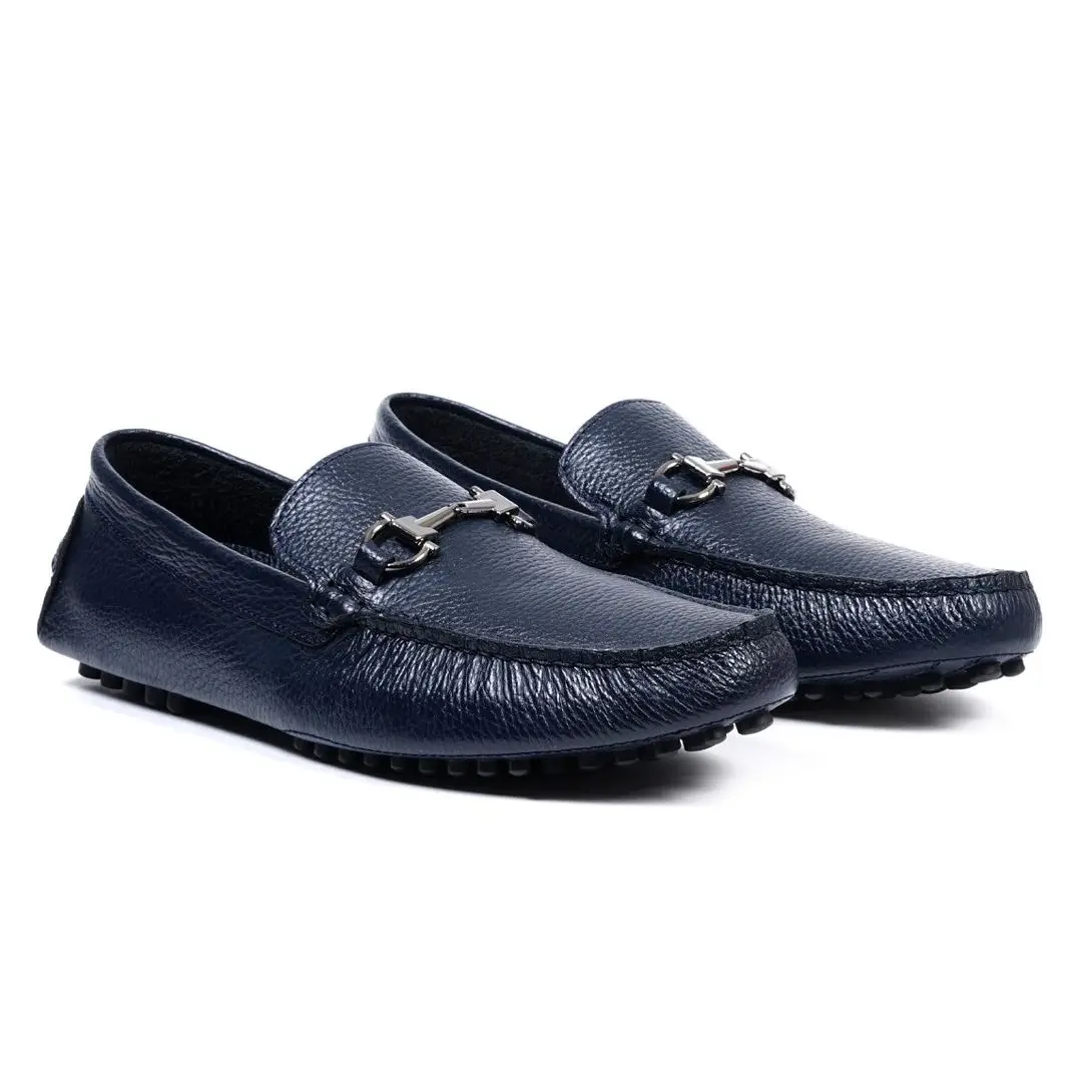 Genuine Leather Black Brown Blue Mens Driving Loafers Shoes Crampon Sole Stylish Design High Quality Handmade In Turkey