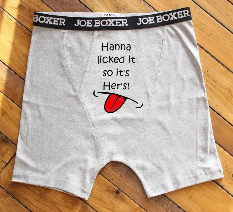 personalise any text Valentines Gift for Him, Funny Men Boxer Brief, Men underwear, Personalized, Customized gift for husband